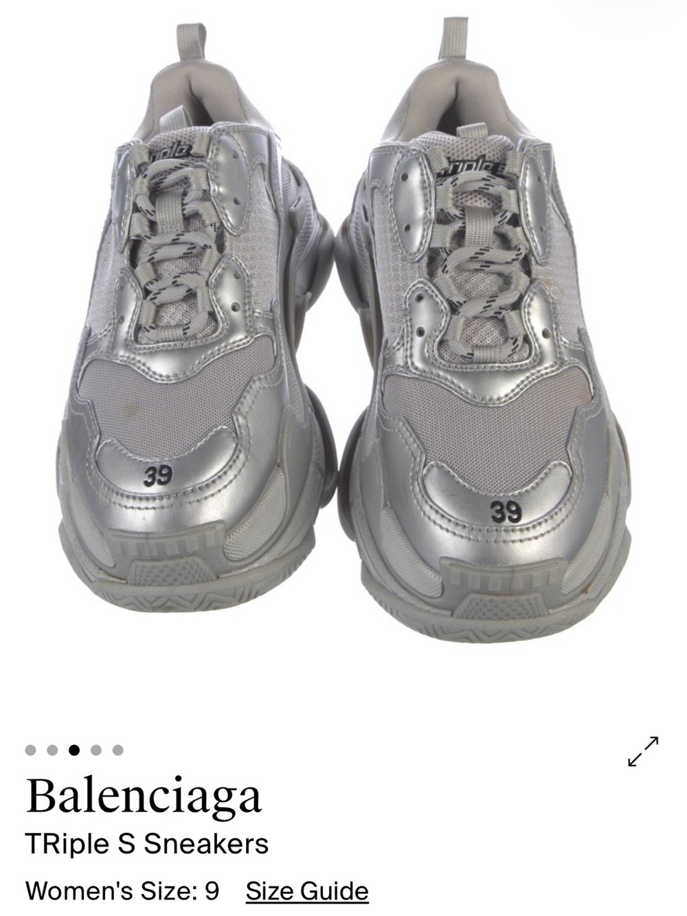 Balenciaga Triple S Sneakers - Gray/White